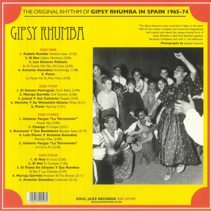 Обратная сторона обложки — VARIOUS — The Original Rhythm Of Gipsy Rhumba In Spain 1965-74 (remastered)