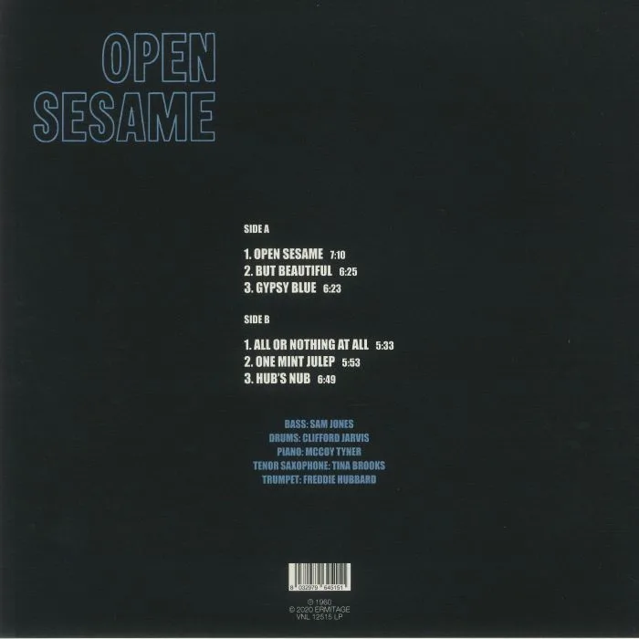 Обратная сторона обложки — Freddie HUBBARD — Open Sesame (reissue)
