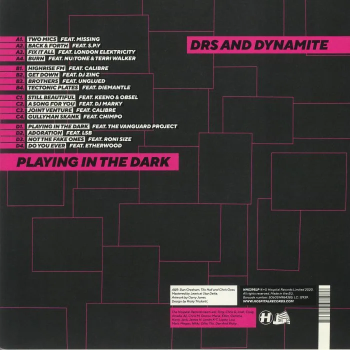 Обратная сторона обложки — DRS / DYNAMTE — Playing In The Dark
