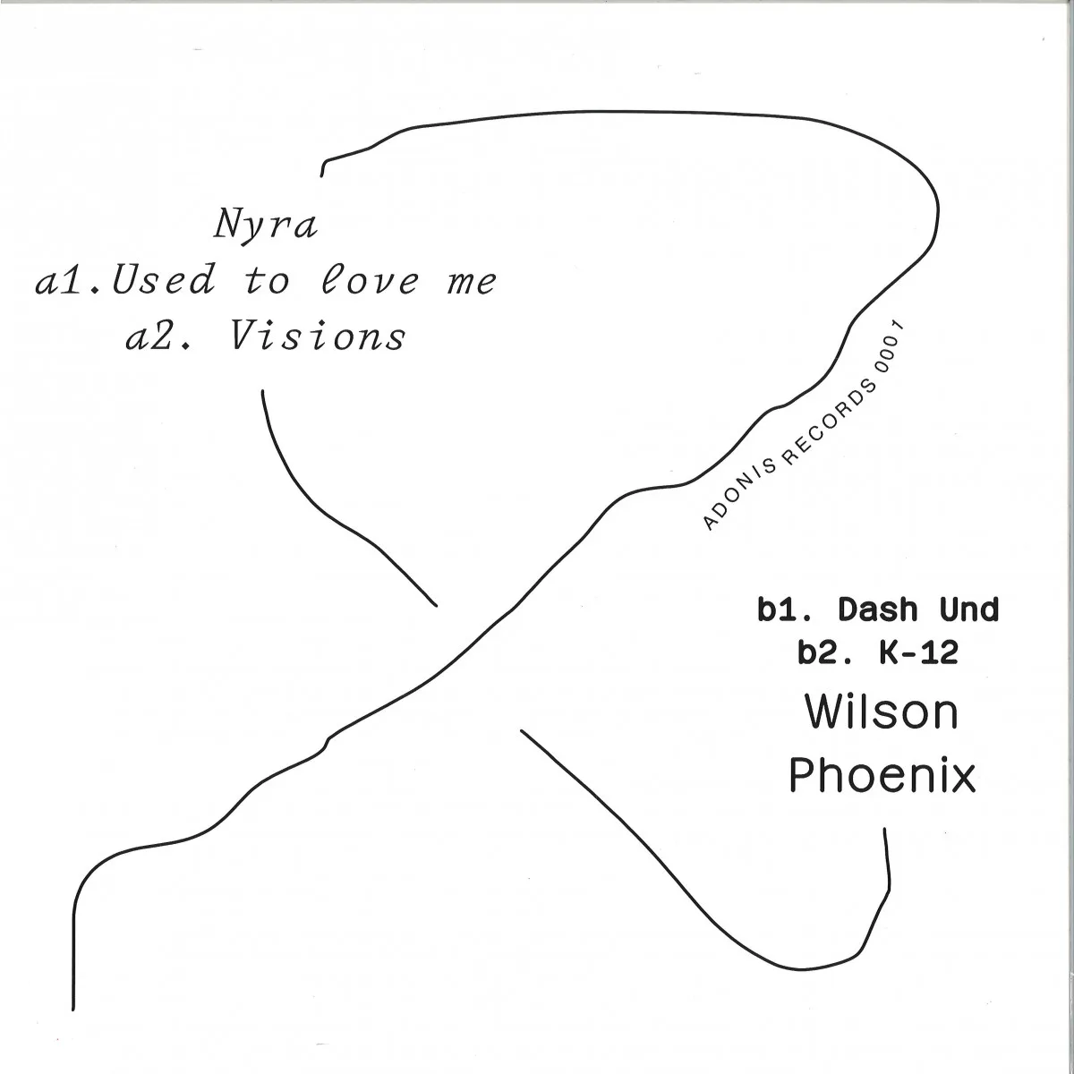 Обратная сторона обложки — Nyra/Wilson Phoenix — ADONIS 001 EP