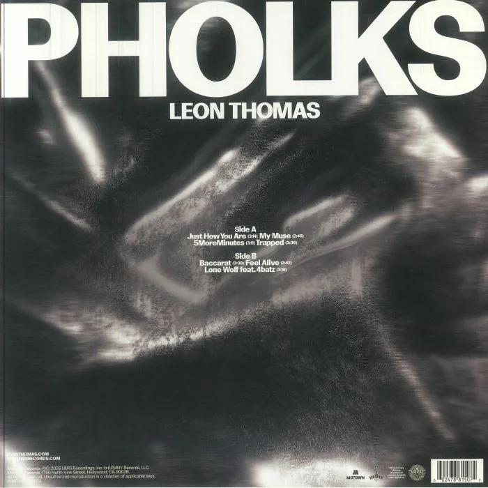 Обратная сторона обложки — Leon THOMAS — Pholks