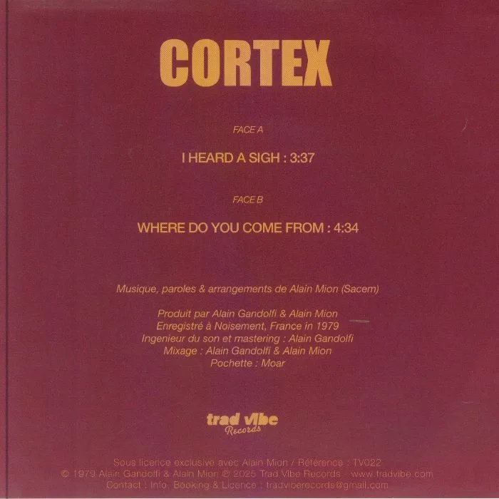 Обратная сторона обложки — CORTEX — I Heard A Sigh