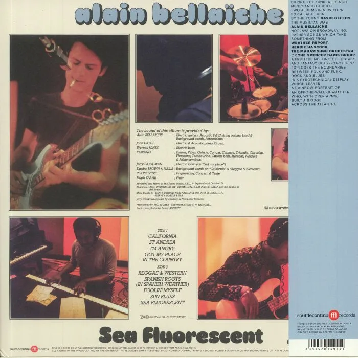 Обратная сторона обложки — Alain BELLAICHE — Sea Fluorescent (reissue)