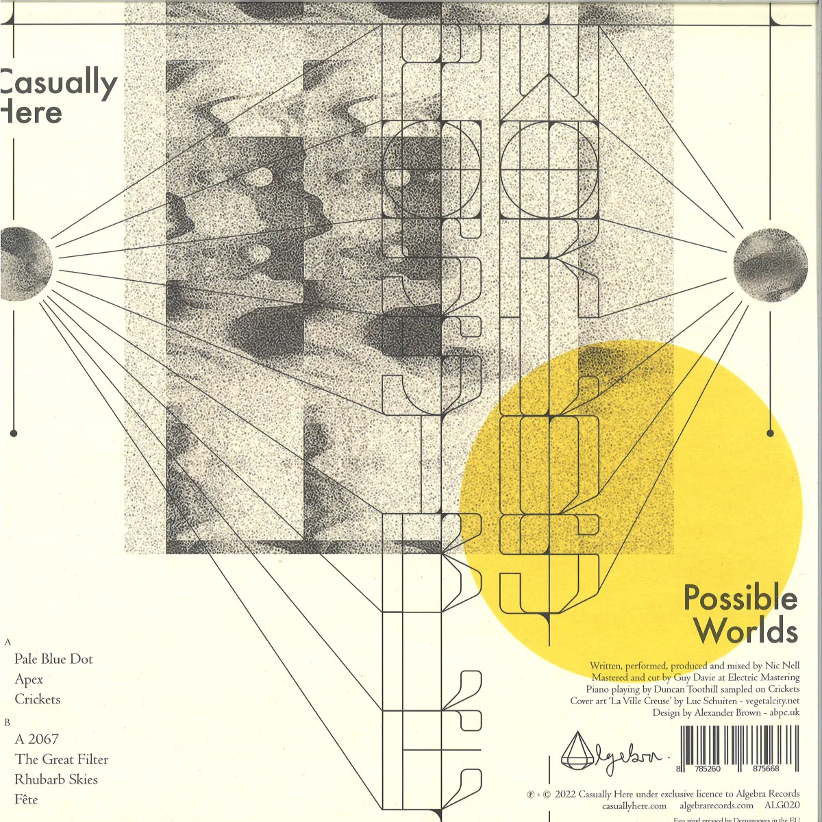 Обратная сторона обложки — Possible Worlds — Casually Here EP