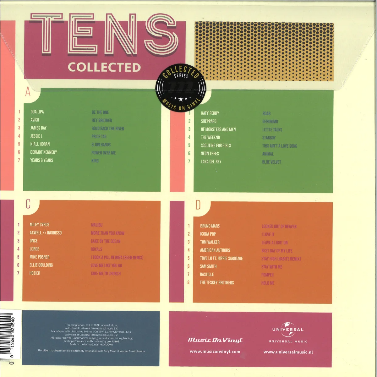 Обратная сторона обложки — Various — Tens Collected 2x12"