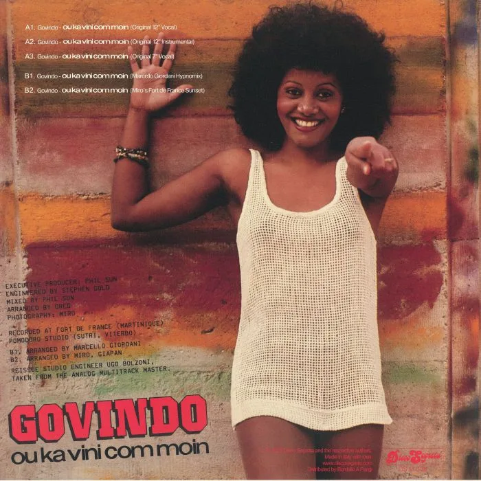 Back cover — GOVINDO — Ou Ka Vini Com Moin EP