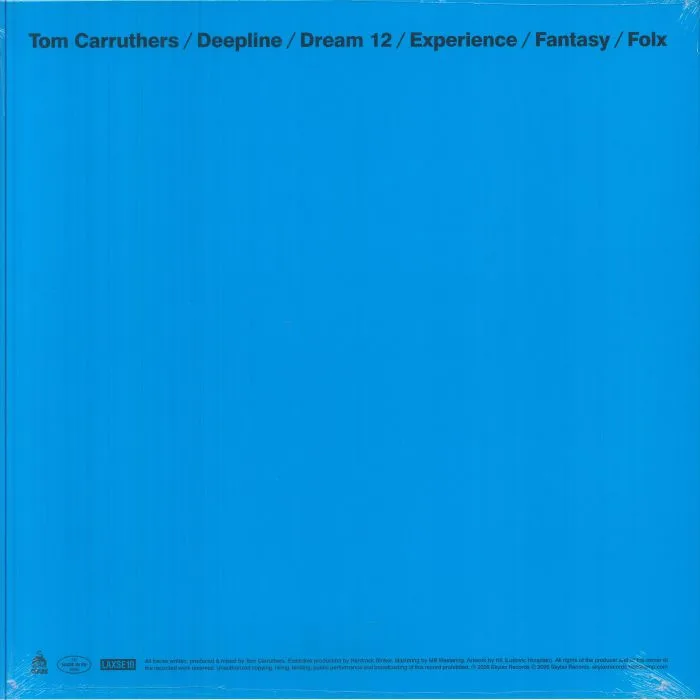 Обратная сторона обложки — Tom CARRUTHERS — Deepline