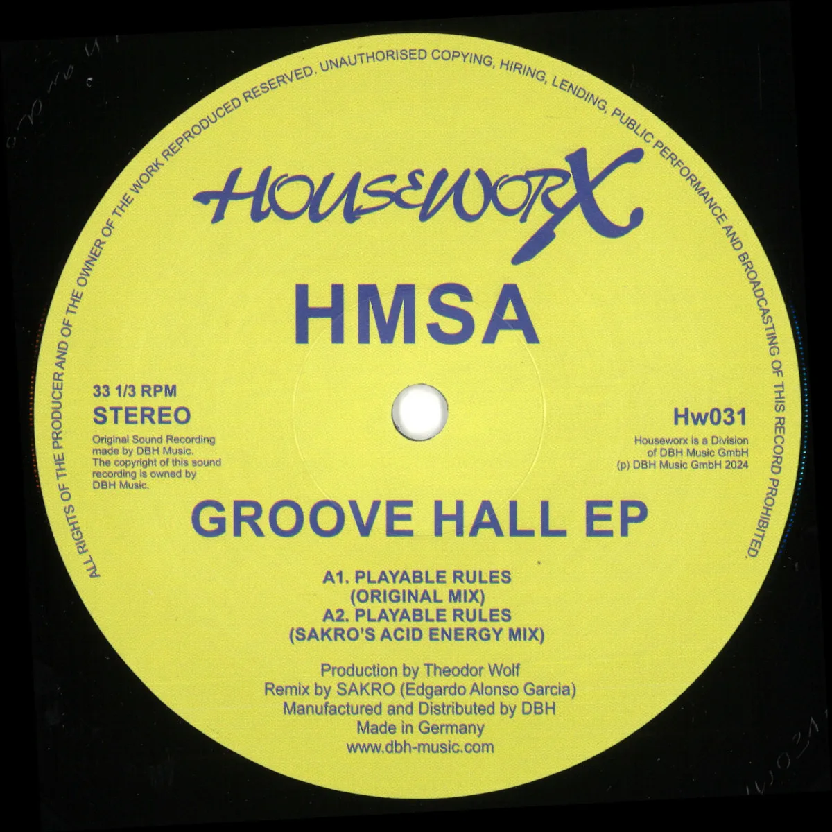 Front cover — HMSA — Groove Hall Ep