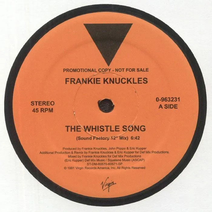 Лицевая сторона обложки — FRANKIE KNUCKLES — The Whistle Song