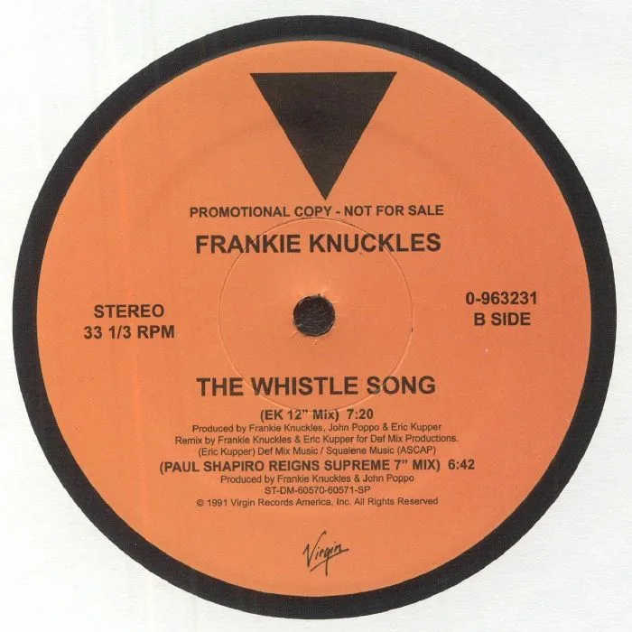 Обратная сторона обложки — FRANKIE KNUCKLES — The Whistle Song