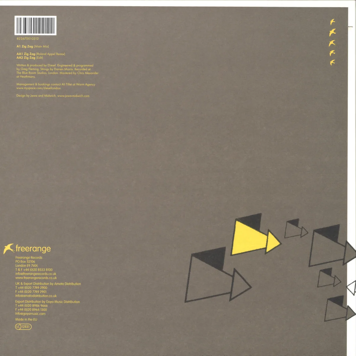 Обратная сторона обложки — Yellow Sox — Zig Zag