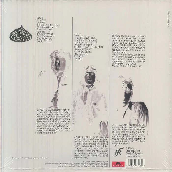 Back cover — CREAM — Fresh Cream