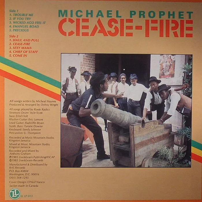 Обратная сторона обложки — MICHAEL PROPHET — Cease Fire