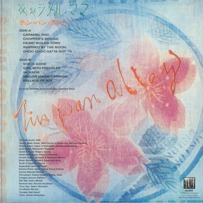 Обратная сторона обложки — TIN PAN ALLEY — Tin Pan Alley (reissue)
