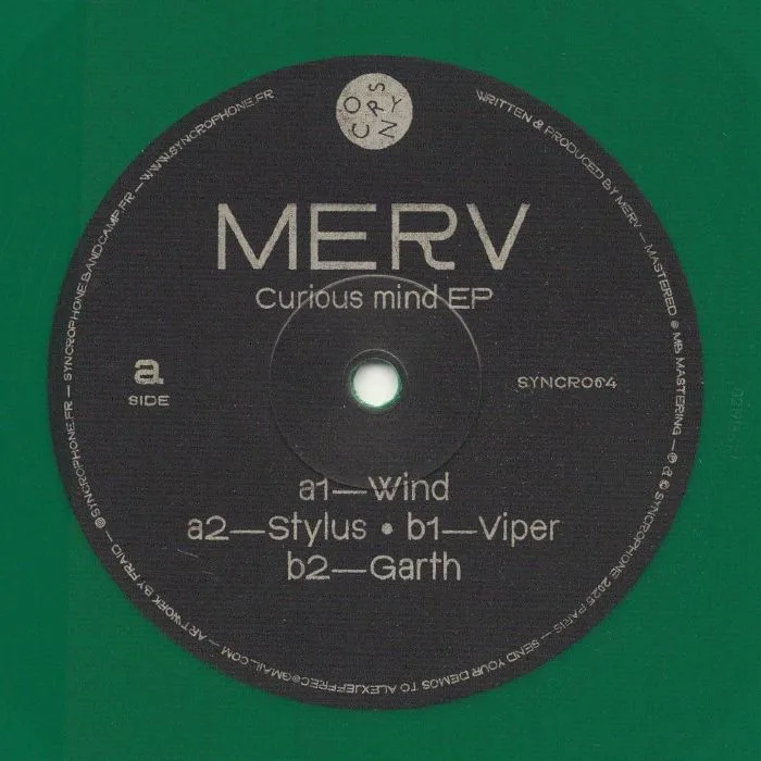 Front cover — MERV — Curious Mind EP