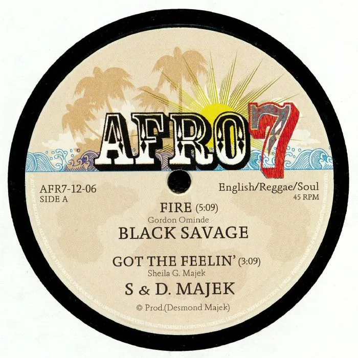 Front cover — BLACK SAVAGE / S & D MAJEK / OVID — Kenya 1980s: CBS EP