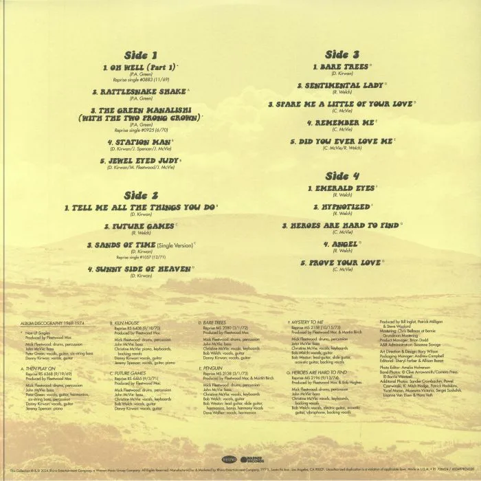 Back cover — FLEETWOOD MAC — Best Of 1969-1974