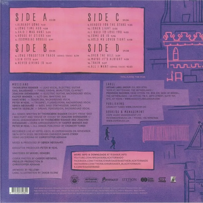 Back cover — Thorbjorn RISAGER & THE BLACK TORNADO — Live At Hotel Cecil