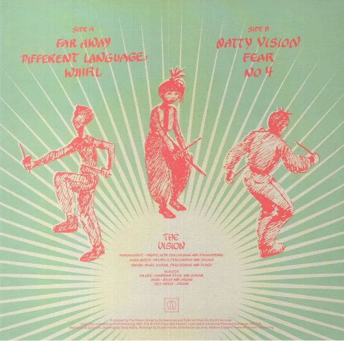 Back cover — The VISION — Far Away: 6 Songs Of Reggae & Dub Music