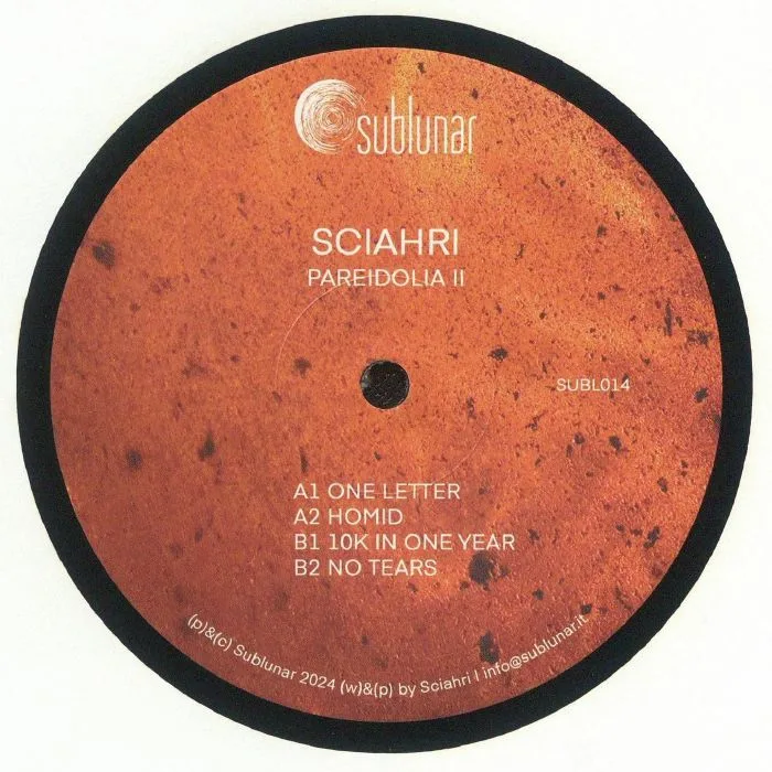 Back cover — SCIAHRI — Pareidolia II