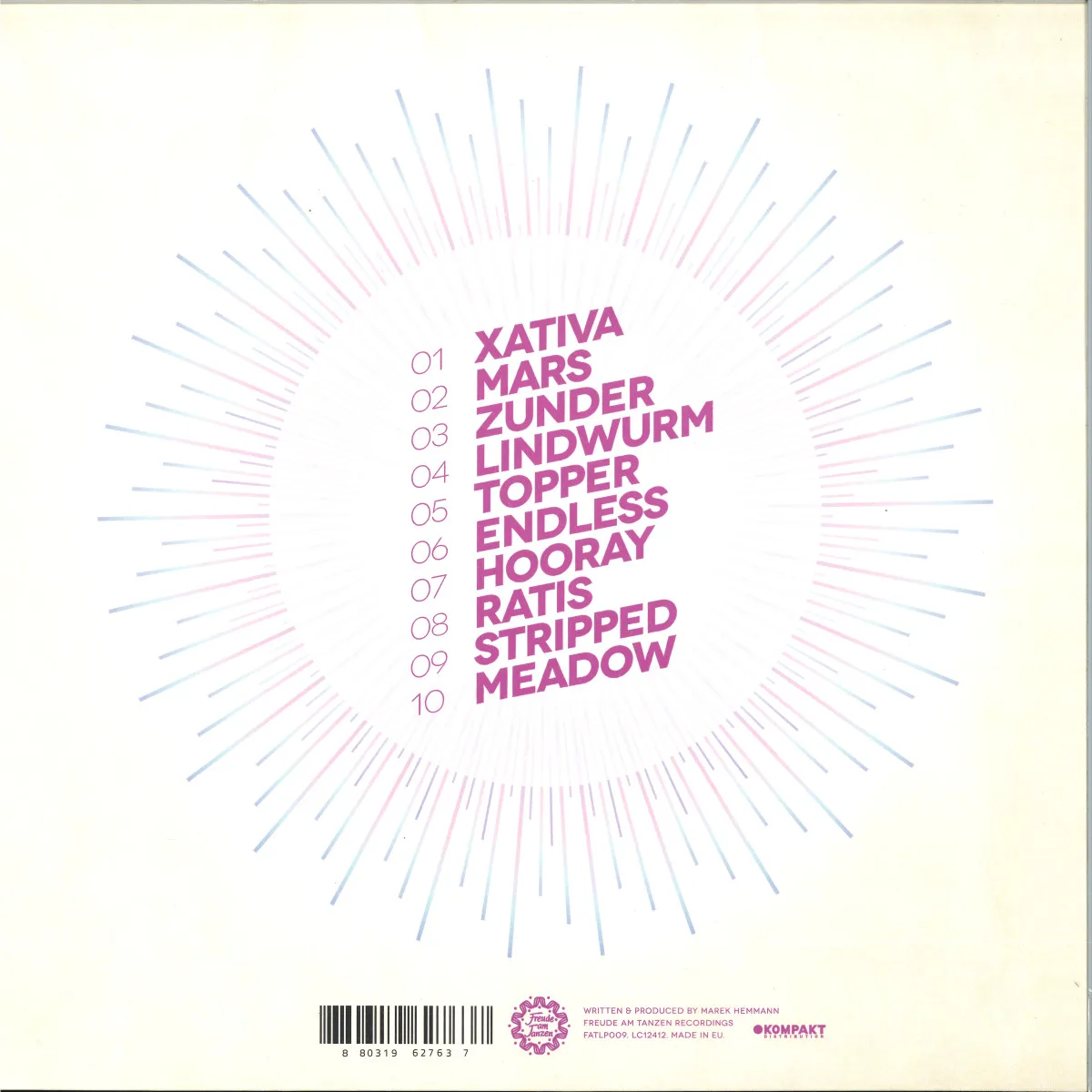 Back cover — Marek Hemmann — Bittersweet LP 2x12"