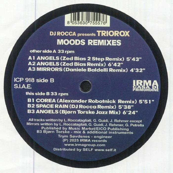 Обратная сторона обложки — DJ ROCCA presents TRIOROX — Mood remixes