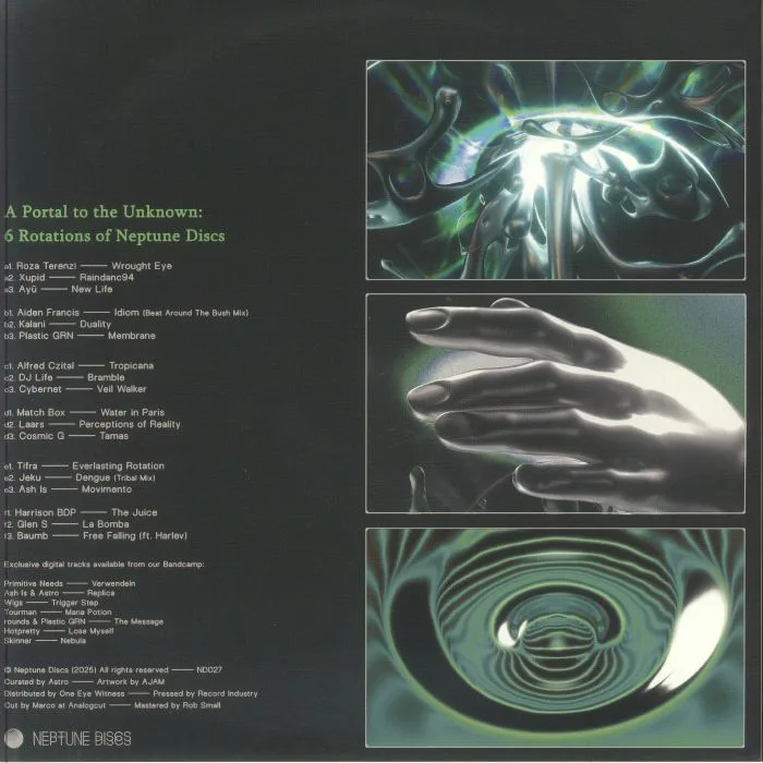Back cover — VARIOUS — A Portal To The Unknown: 6 Rotations Of Neptune Discs