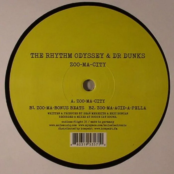 Front cover — The RHYTHM ODYSSEY / DR DUNKS — Zoo Ma City