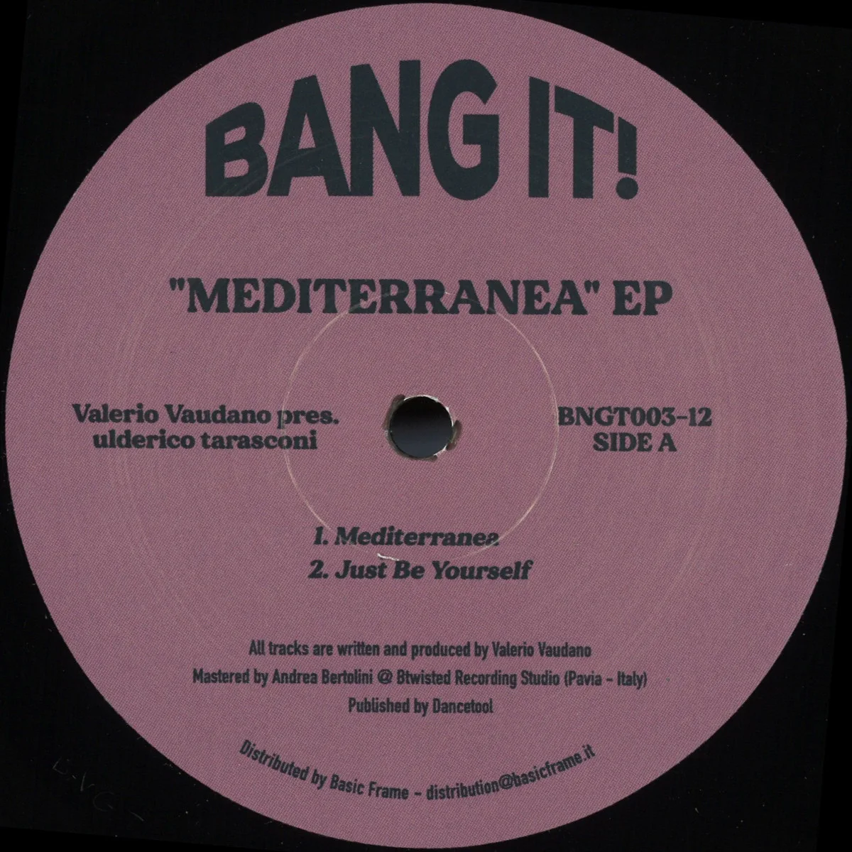 Front cover — Valerio Vaudanopres.ulderico Tarasconi — Mediterranea EP