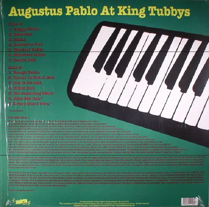 Обратная сторона обложки — AUGUSTUS PABLO — At King Tubbys (reissue)