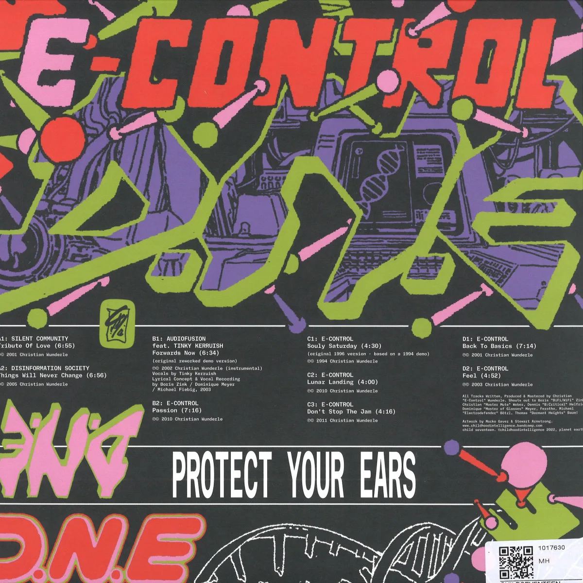 Обратная сторона обложки — E-Control — D.N.E. LP (2x12")