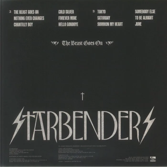 Обратная сторона обложки — STARBENDERS — The Beast Goes On