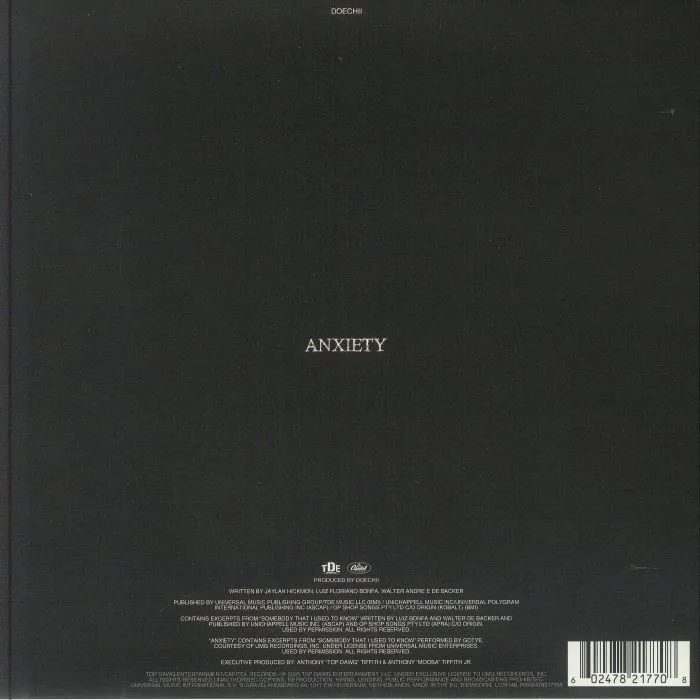Обратная сторона обложки — DOECHII — Anxiety