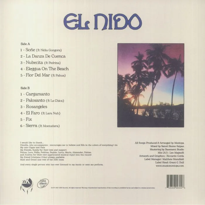 Обратная сторона обложки — MONTOYA — El Nido