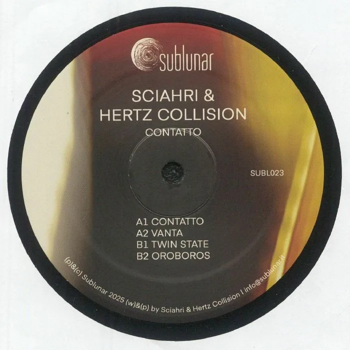 Back cover — SCIAHRI / HERTZ COLLISION — Contatto