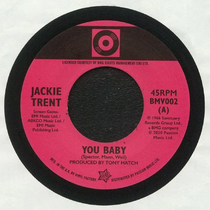 Front cover — Jackie TRENT / LORRIANNE SILVER — You Baby (reissue)