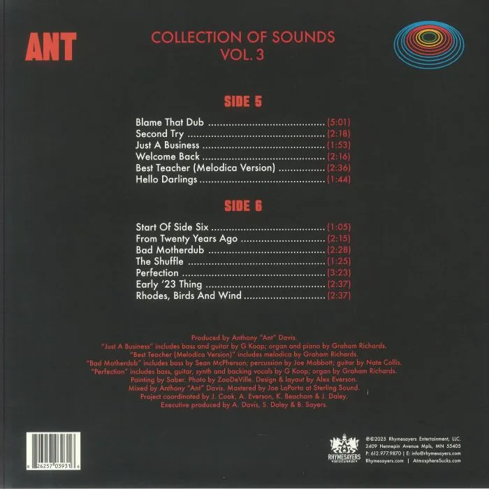 Обратная сторона обложки — ANT — Collection Of Sounds Volume 3