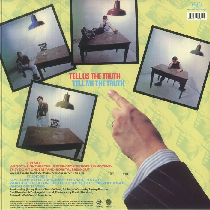 Back cover — SHAM 69 — Tell Us The Truth (reissue)