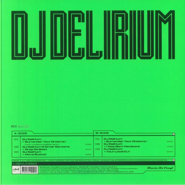 Обратная сторона обложки — DJ DELIRIUM — Hardcore Legends