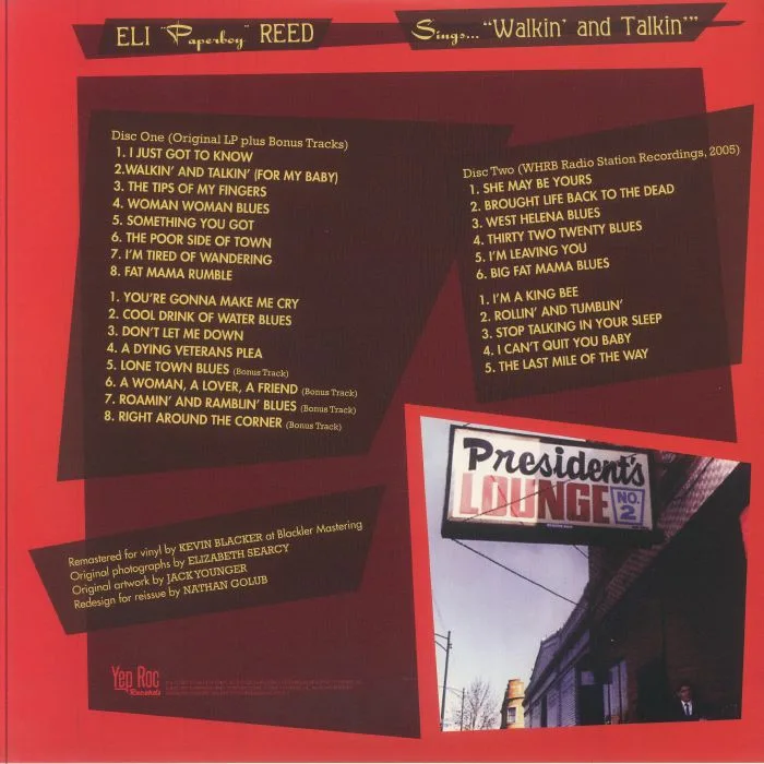 Обратная сторона обложки — Eli Paperboy REED — Sings Walkin' & Talkin' & Other Smash Hits! (20th Anniversary Deluxe Edition)