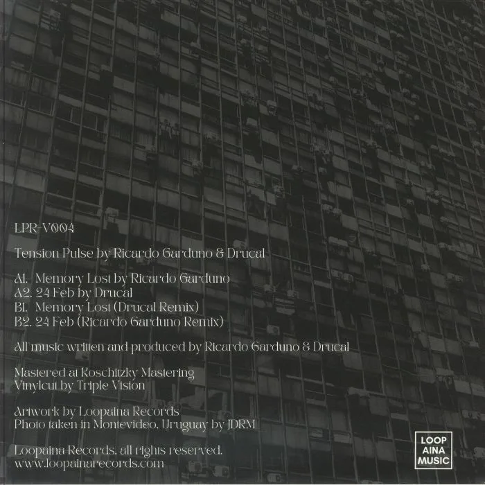 Back cover — Ricardo GARDUNO / DRUCAL — Tension Pulse