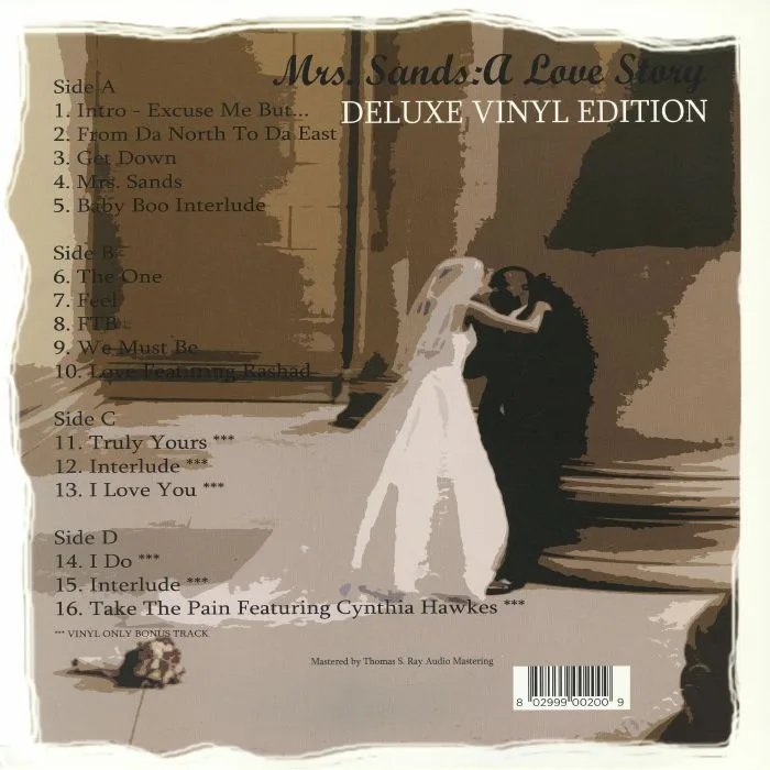 Обратная сторона обложки — J SANDS / J DILLA — Mrs Sands: A Love Story (Deluxe Edition)