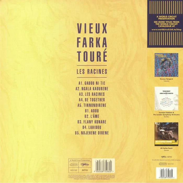 Обратная сторона обложки — VIEUX FARKA TOURE — Les Racines