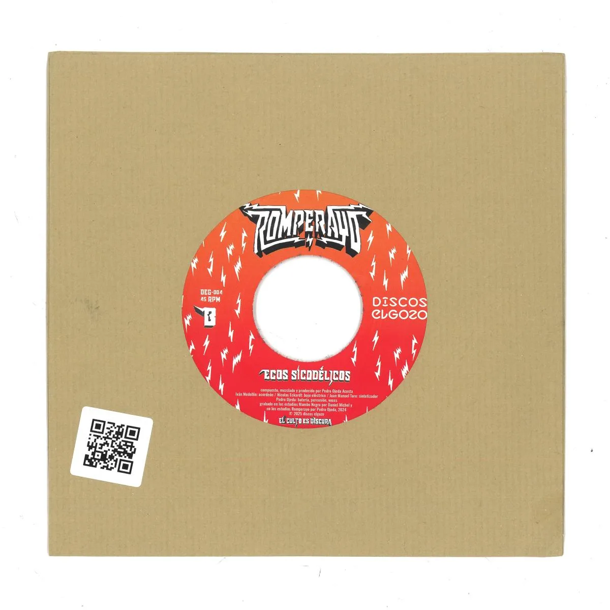 Back cover — Romperayo — Palonegro y Colorado / Ecos Sicodélicos (7")