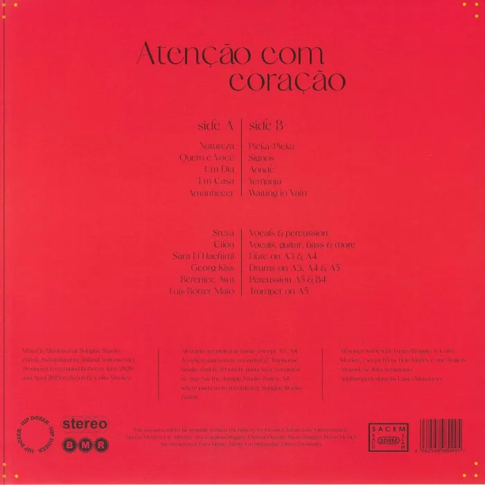 Back cover — SREYA & CILON — Atencao Com Coracao