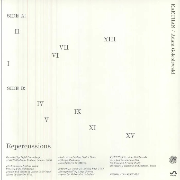 Обратная сторона обложки — KAKUHAN / ADAM GOLEBIEWSKI — Repercussions