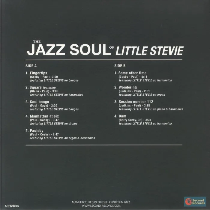 Back cover — Stevie WONDER — The Jazz Soul Of Little Stevie