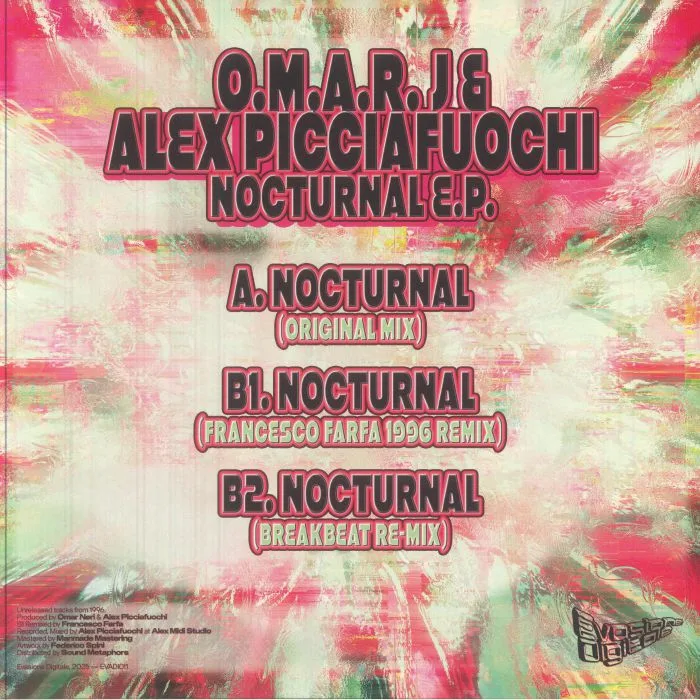 Обратная сторона обложки — OMAR J / ALEX PICCIAFUOCHI — Nocturnal EP