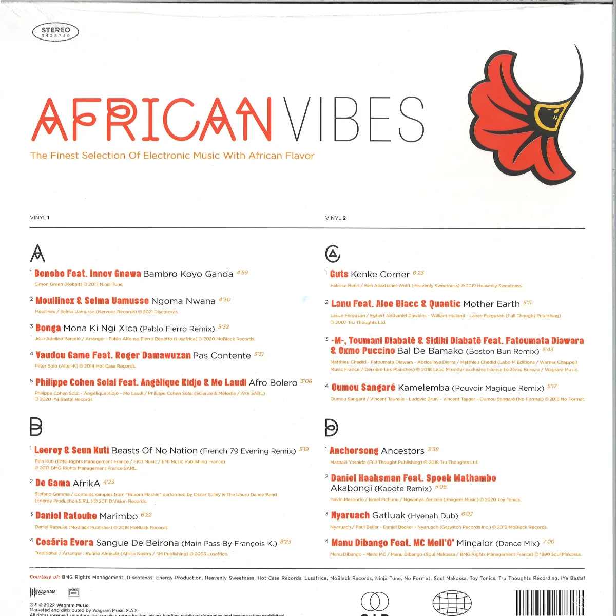 Back cover — Various — AFRICAN VIBES LP 2x12"