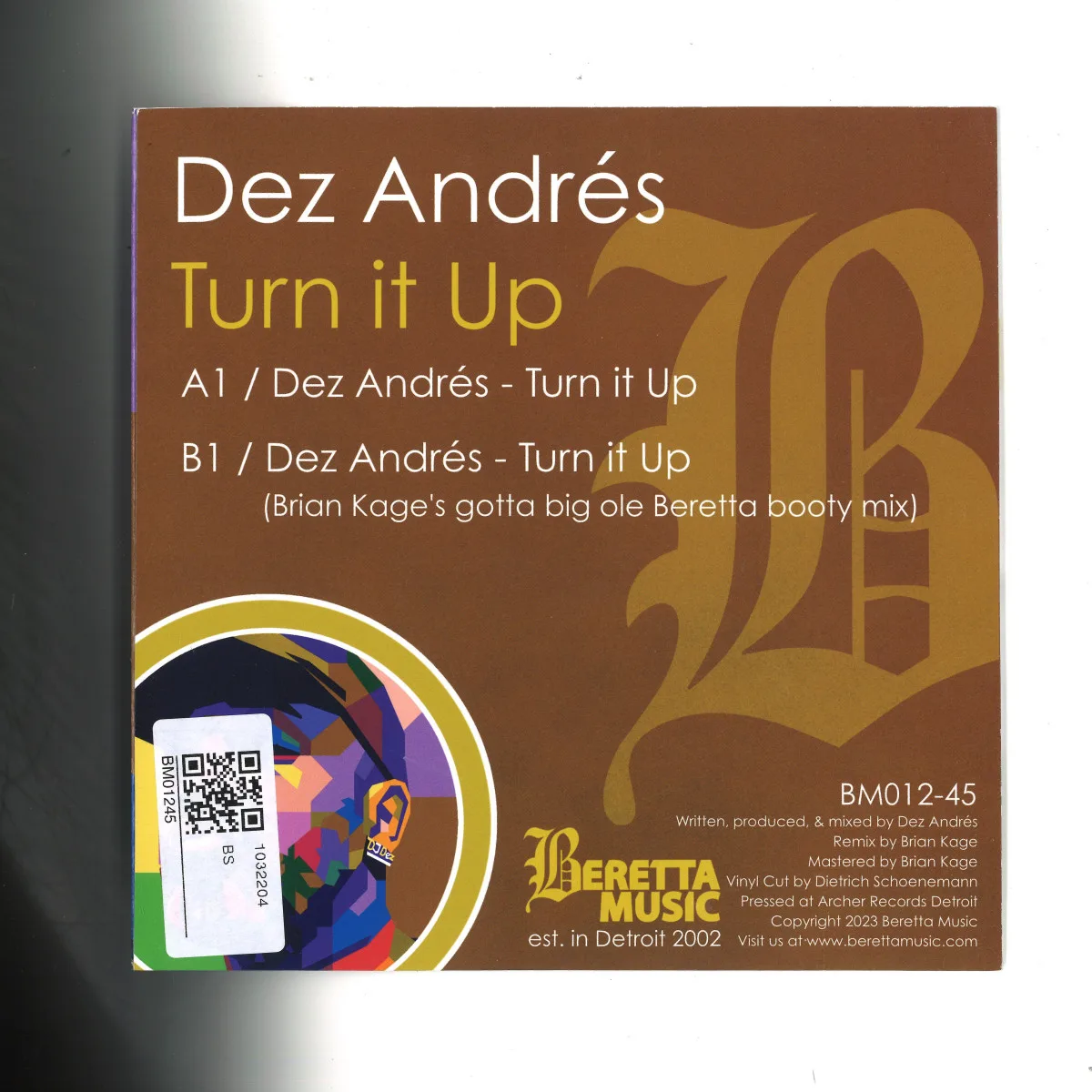 Back cover — Dez Andres — Turn It Up